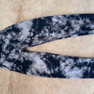 Abercrombie Kids Black and Gray Tie-Dye Joggers